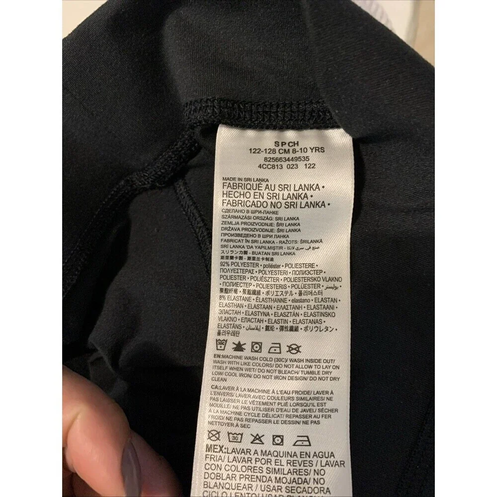 Converse leggings  girl black size S 8-10 year